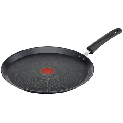 Tigaie pentru clătite So Chef G2673872, înveliș antiaderent 100% sigur, de lungă durată, Thermo-Signal™, bază Thermo-Fusion™, 25 cm, aluminiu, negru