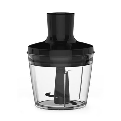 Mixer vertical Quickchef 3 în 1 HB656838, 1000 W, tehnologie Powelix, 20 trepte de viteză, funcție Turbo, tocător 0.5 L, tel, protecție antistropire, mâner antialunecare, recipient 0.8 L, negru-argintiu