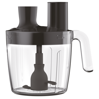 Mixer vertical QuickChef Quartzite 8 în 1 HB65LD38, 1000 W, tehnologie Powelix, 20 trepte de viteză, funcție Turbo, tocător 0.5 L, tel, protecție antistropire, mâner antialunecare, recipient 0.8 L, gri