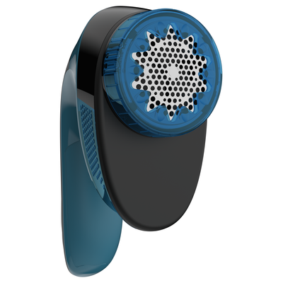 Aparat pentru îndepărtarea scamelor JB1011E0, cuțit cu 3 lame din inox, 4 lungimi diferite, perie de curățare, recipient transparent, negru / albastru