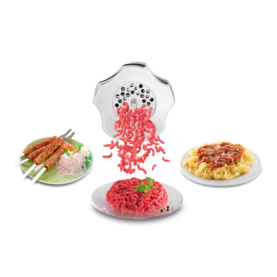 Mașină de tocat carne HV8  Plus 9 în 1 NE688837, 2200 W, 3 site inox, 6 accesorii, funcția Reverse, gri