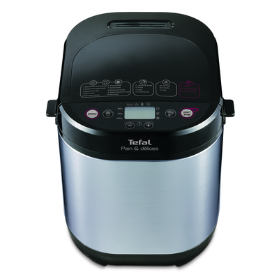 Mașină de pâine Pain et Delice PF240E38, 700 W, 20 programe, pornire programabilă, păstrare la cald, tavă pătrată, cu înveliș antiaderent, recipient lactate 1 L, 3 accesorii, carte de rețete, 1 KG, argintiu