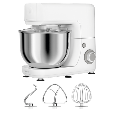 Robot de bucătărie MasterChef Essential QB150138, 800W, set pentru patiserie, bol inox 4.8 L, funcția Pulse, alb