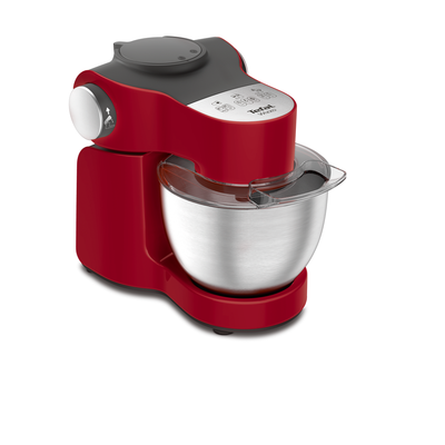Robot de bucătărie Wizzo QB317538, 1000 W, set pentru patiserie, bol inox 4 L, funcția Pulse, blender inox 1.5 L, mașină de tocat carne, feliator, roșu