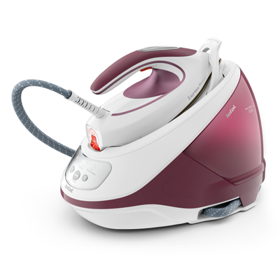 Stație de călcat Express Protect SV9201E0, 2800 W, 7.5 bari, jet de abur 530 g/min, talpă Durilium Airglide Autoclean, colector anti-calcar, rezervor 1.8 L, roșu