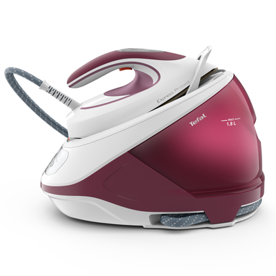 Stație de călcat Express Protect SV9201E0, 2800 W, 7.5 bari, jet de abur 530 g/min, talpă Durilium Airglide Autoclean, colector anti-calcar, rezervor 1.8 L, roșu
