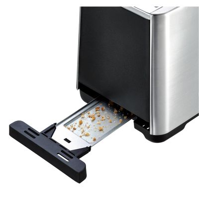 Prăjitor de pâine Equinox TT420D30, 900 W, funcții de decongelare și reîncălzire, tavă detașabilă pentru firimituri, inox, argintiu