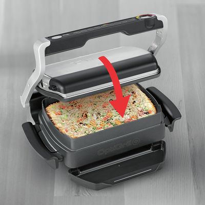 Accesoriu Snaking & Baking pentru OptiGrill+ și Elite XA725870, porții pentru 2 - 4 persoane, 1.6 L, suprafață antiaderentă, aluminiu, negru