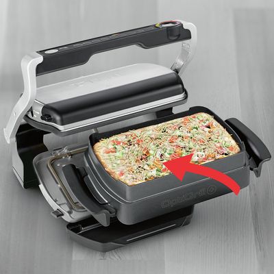 Accesoriu Snaking & Baking pentru OptiGrill+ și Elite XA725870, porții pentru 2 - 4 persoane, 1.6 L, suprafață antiaderentă, aluminiu, negru