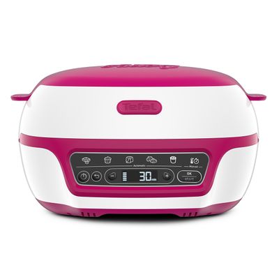 Aparat pentru desert Cake Factory KD810112, 1100W, 5 programe, 13 accesorii, carte de rețete, alb / roz