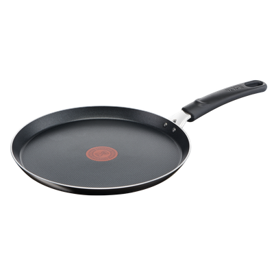 Tigaie clatite Simply Clean B5671053, înveliș antiaderent 100% sigur, Thermo-Signal™, bază Diffusion+, 25 cm, aluminiu, negru