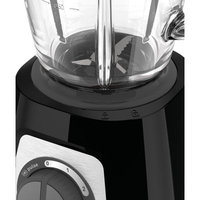 Blender BlendForce 2 BL438831, tehnologie Powerlix, 800 W, 6 lame inox, 3 programe inteligente, Air Cooling, Smart Lock,  Easy Safety, Easy Clean, 2 accesorii râșniță și tocător, 1.75 L, negru