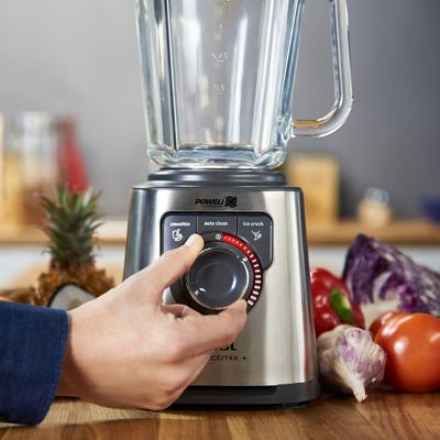 Blender de mare viteză Perfectmix+ BL811D38, 1300 W, tehnologie Powerlix, 6 lame inox, 3 programe inteligente, efect ciclonic, 2 L, gri