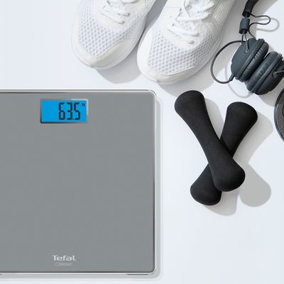 Cântar de baie Classic PP1500V0, 160 KG, gradații la 100 g, 31 x 31 cm, sticlă, gri