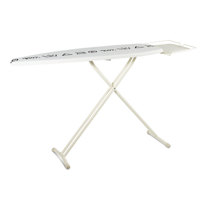 Masă de călcat TI1200E1, suprafață 124 x 40 cm, înălțime până la 93 cm, husă bumbac și spumă, 6 KG, inox, alb / negru