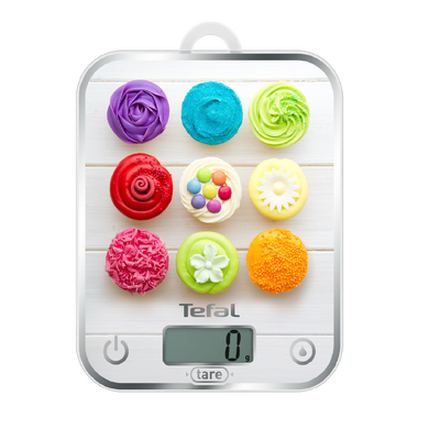 Cântar de bucătărie Optiss Decor BC5122V1, funcție Tara, măsurare a lichidelor, design ultrasubțire, 5 KG, gradație la 1 g (ml), sticlă, multicolor