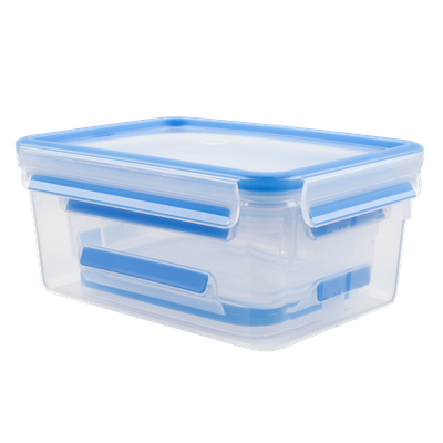 Set de 3 caserole MasterSeal Plastic K3028912, închidere etanş, fără BPA, 0.55 / 1 / 2.3 L, plastic, transparent