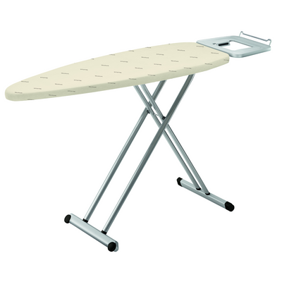 Masă de călcat Pro Comfort IB5100E0, suprafață 130 x 47 cm, înălțime până la 93 cm, husă bumbac și spumă, 7.6 KG, inox, alb / bej