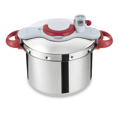 Oală sub presiune Clipso Minut P4624833, sistem de eliberare a aburului controlat, sisteme Arch de închidere/ deschidere, 7.5 L, inox, argintiu