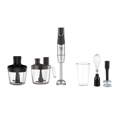 Mixer vertical InfinyForce Pro 5 în 1 HB95LD38, 1200 W, tehnologie Powelix, tocător 0.5 L, tel, accesoriu piure, protecție antistropire, recipient 0.8 L, argintiu
