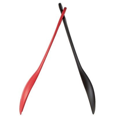 Clește pentru salată Ingenio K2060614, calitate premium, design inovator, fără BPA sau ftalați, plastic, negru / roșu