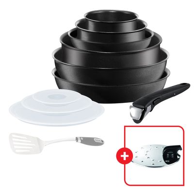 Pachet set 11 piese Ingenio Expertise și capac de inox Ingenio 28 cm
