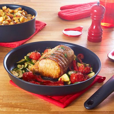 Pachet set 11 piese Ingenio Expertise și capac de inox Ingenio 28 cm