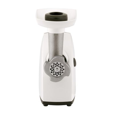 Mașină de tocat carne HV4 NE445138, 2000 W, 3 site inox, 2 accesorii roșii și cârnați, alb