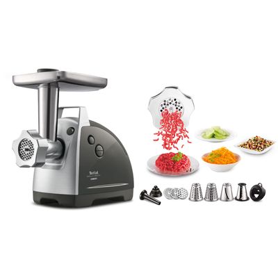 Mașină de tocat carne HV8  Plus 9 în 1 NE688837, 2200 W, 3 site inox, 6 accesorii, funcția Reverse, gri