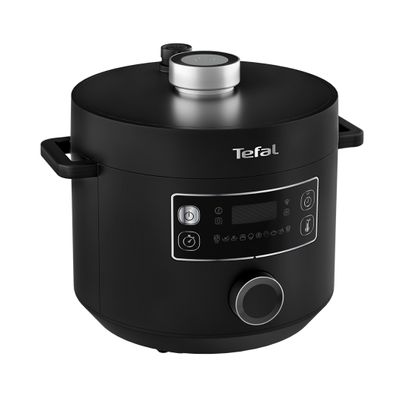Oală sub presiune electrică Turbo Cuisine CY754830, 1000 W, 10 programe, mod manual, funcție de menținere la cald, carte de rețete, 5 L, inox, negru