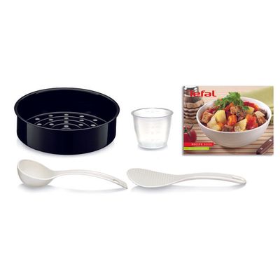 Multicooker Fuzzy RK705138, 600 W, 12 funcții, tehnologia Fuzzy Logic Artificial Intelligence, 6 moduri de gătit, pornire programabilă, 6 accesorii, 5 L, roșu / alb