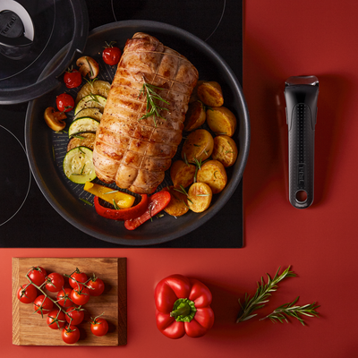 Pachet set 11 piese Ingenio Expertise și capac de inox Ingenio 28 cm