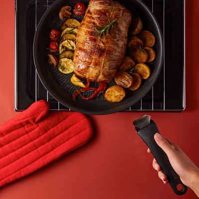 Pachet set 11 piese Ingenio Expertise și capac de inox Ingenio 28 cm