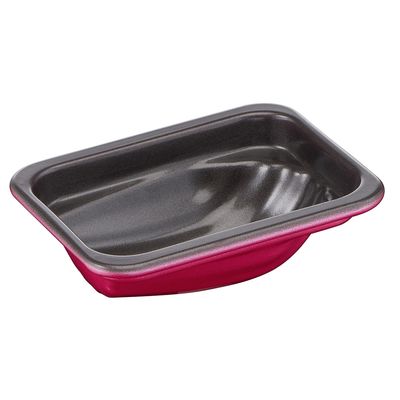 Set 3 forme CreaBake madlene J3079904, &icirc;nveliș antiaderent, aluminiu, 8.3 x 6.5 cm, roz