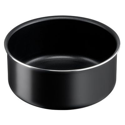 Set de 5 piese Ingenio Easy Cook & Clean L1539543, înveliș antiaderent 100% sigur, Thermo-Signal™, bază Diffusion+, mâner detașabil, aluminiu, negru