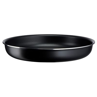 Set de 5 piese Ingenio Easy Cook & Clean L1539543, înveliș antiaderent 100% sigur, Thermo-Signal™, bază Diffusion+, mâner detașabil, aluminiu, negru