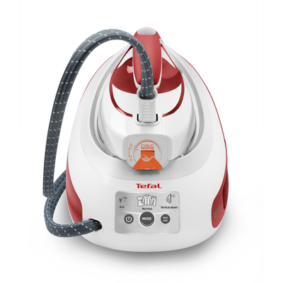 Stație de călcat Express Anti-Calc SV8030E0, 2800 W, 6.2 bari, jet de abur 410 g/min, talpă Durilium, colector anti-calcar, rezervor 1.8 L, roșu