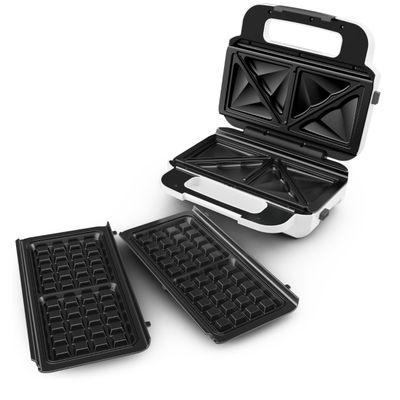 Sandwich maker Snack XL SW701110, 850 W, plăci&nbsp;detaşabile, &icirc;nveliş antiaderent, alb