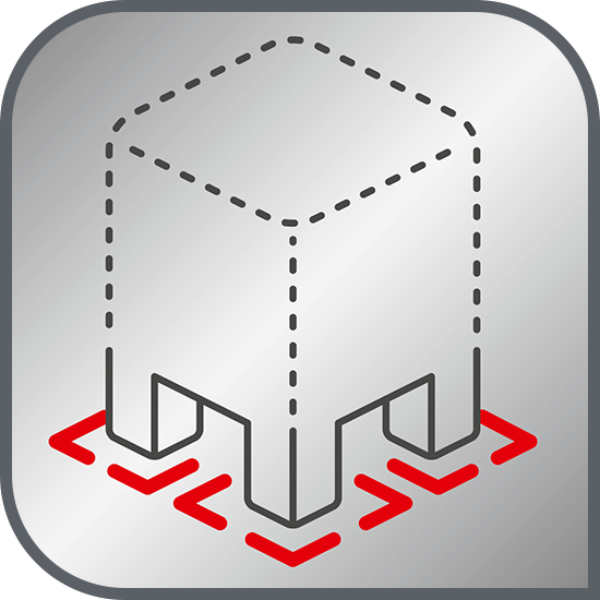 Piciorușe cu sistem de prindere pentru fixare ridicată