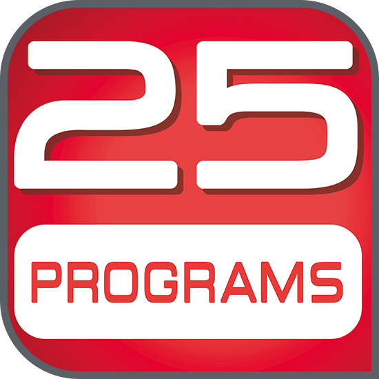 25 de programe