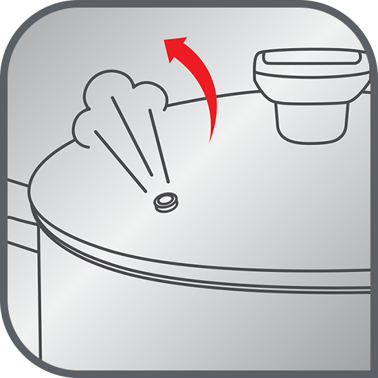 Capac de sticlă cu orificiu pentru abur