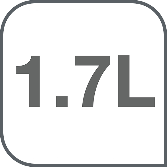 Capacitate de 1,7 L de apă