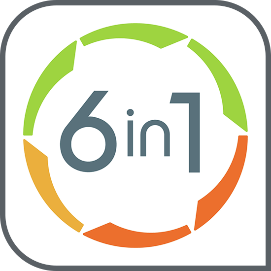 Tocător cu 6 funcții pentru toate tipurile de ingrediente