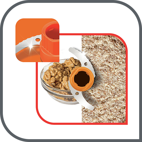 2 lame zimțate pentru ingrediente dure