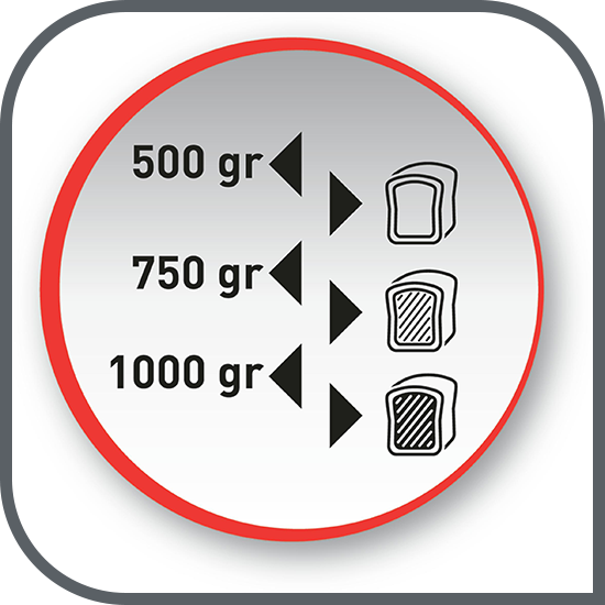 3 setări de greutate și 3 nivele de rumenire