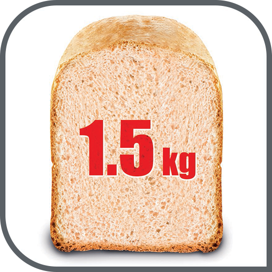 Capacitate max 1.5kg pâine proaspată
