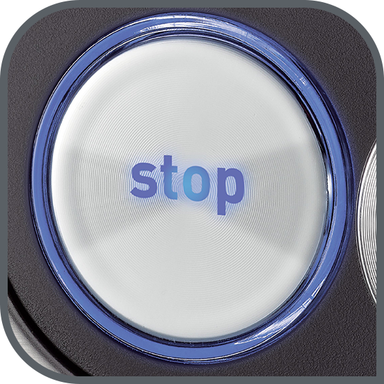 Buton de oprire cu indicator luminos