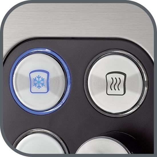 Funcţii de decongelare şi reîncălzire cu indicatoare luminoase