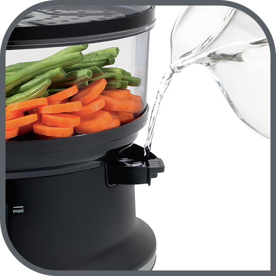 Ușor de alimentat în timpul gătitului